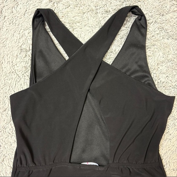 Fashion Nova Black Cross-Strap One-Piece Swimsuit - Picture 6 of 8